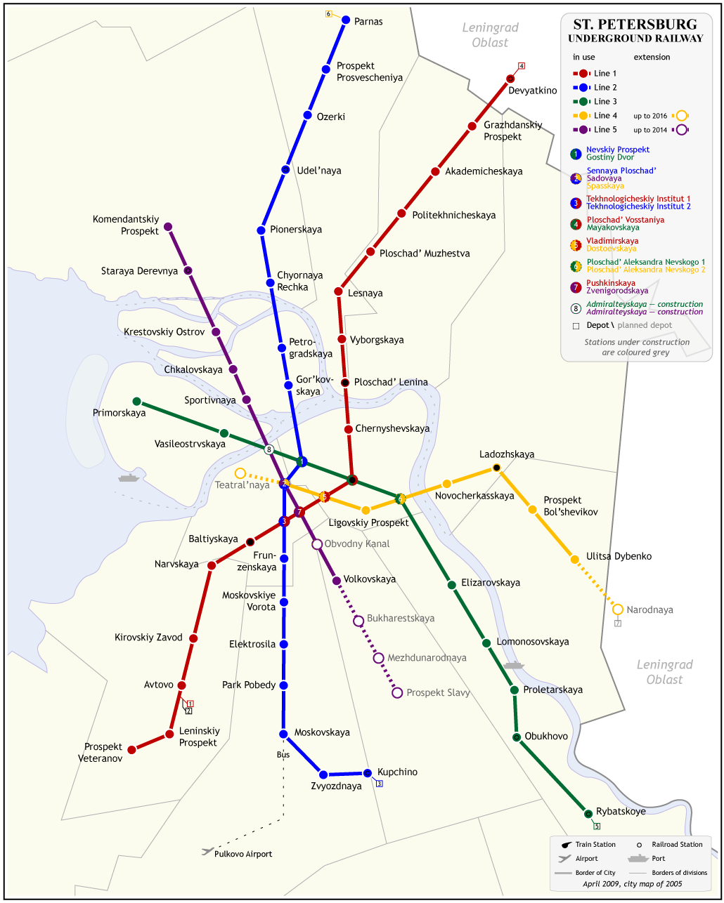 st. petersburg metro map